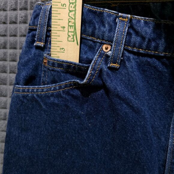 Levis 505 Orange Tab Jeans 34x30 VTG Mens USA Dark Wash Straight Dressy Western - Picture 8 of 16